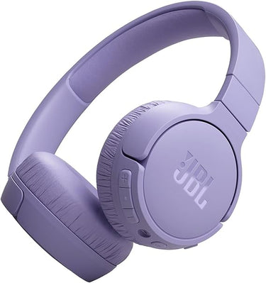 JBL Auriculares Tune 670 NC, auriculares supraaurales inalámbricos ligeros con cancelación de ruido adaptativa, Bluetooth y 70 horas de batería, violeta